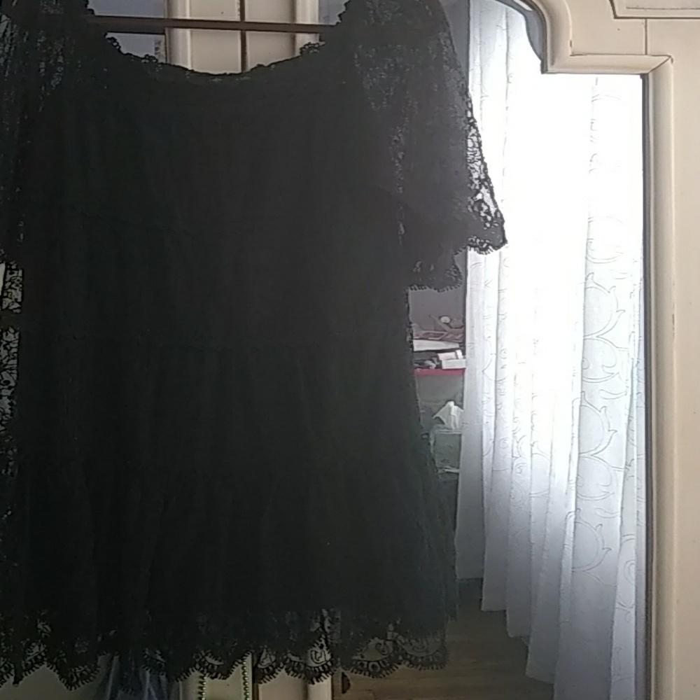 Black lace dress size large